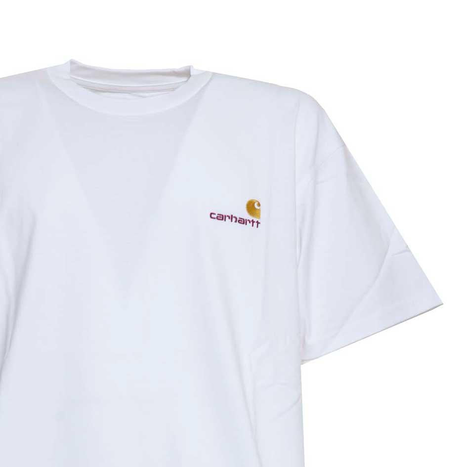 T-shirt American Script bianco con logo Carhartt