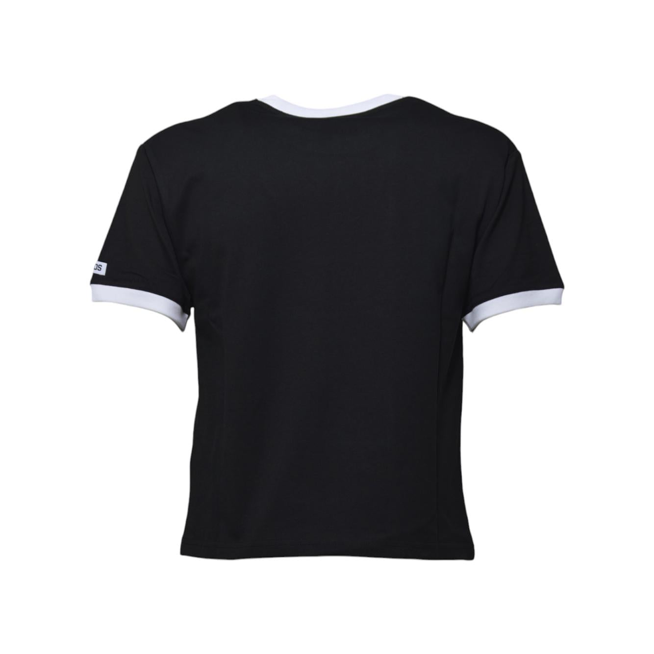 T-shirt Ti Amo in cotone nero profili GCDS