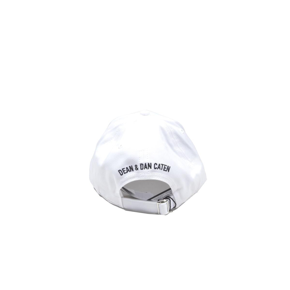 Cappello D2 in cotone bianco con ricamo logo Dsquared2 Junior