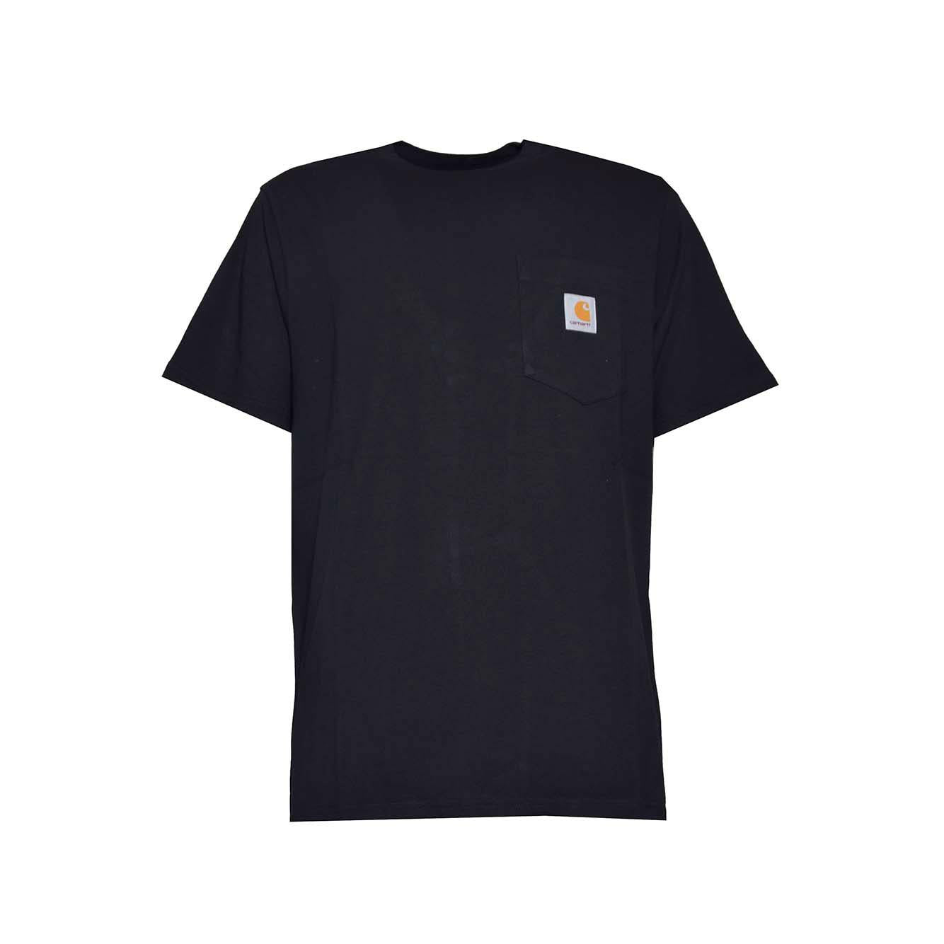 T-shirt Pocket in cotone nero Carhartt Wip