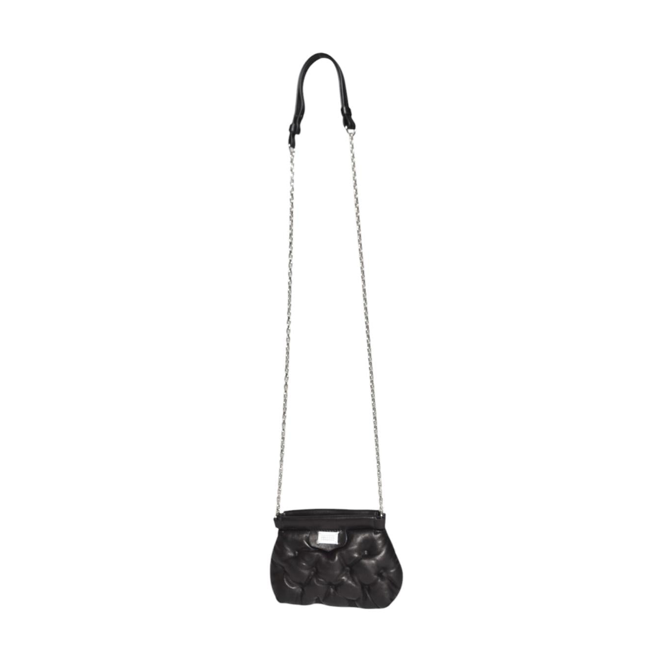 Borsa Glam Slam Classique Baby in pelle nera Maison Margiela