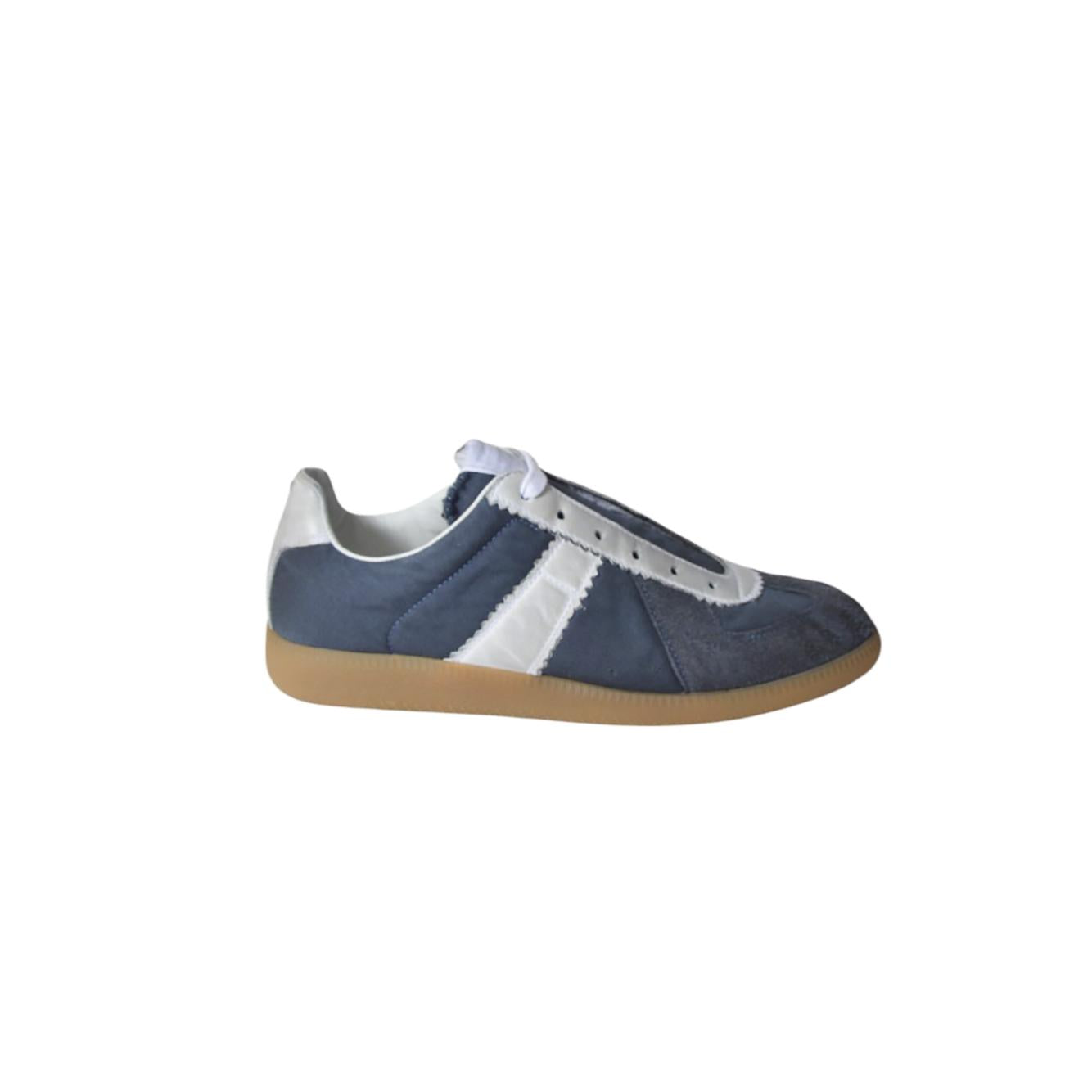 Sneakers Replica in drill di cotone indaco Maison Margiela