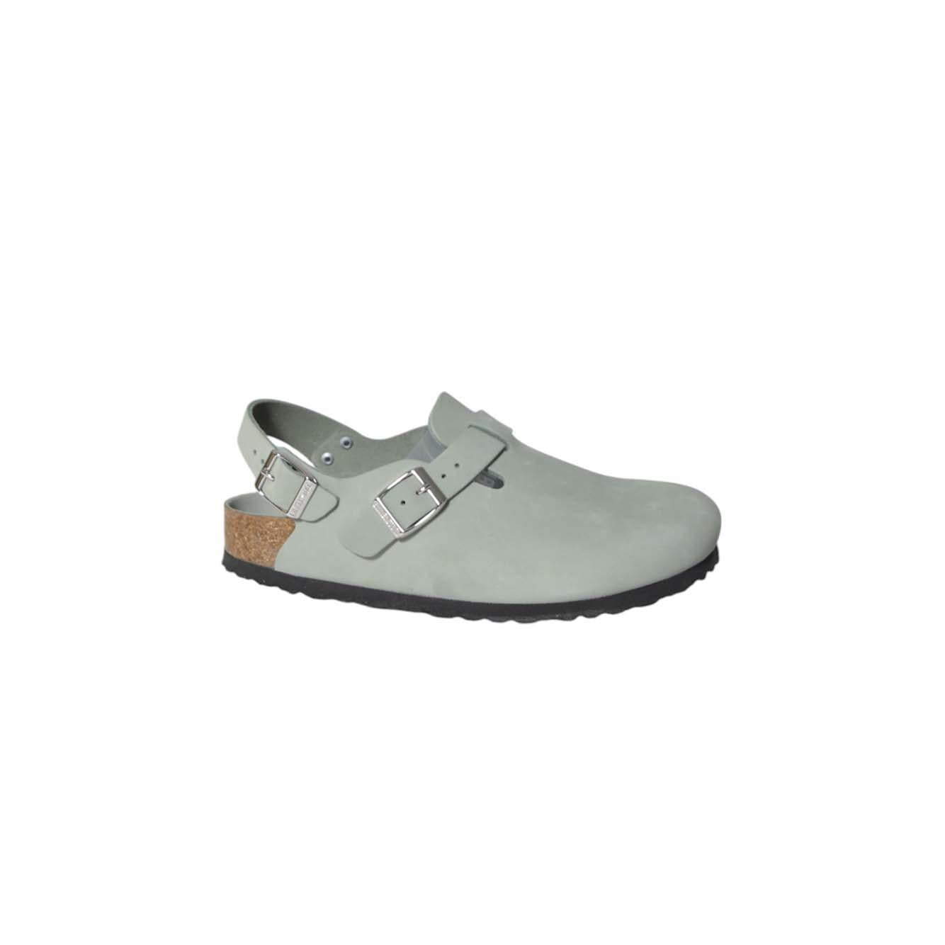 Sabot Tokio in pelle nabuk verda menta Birkenstock