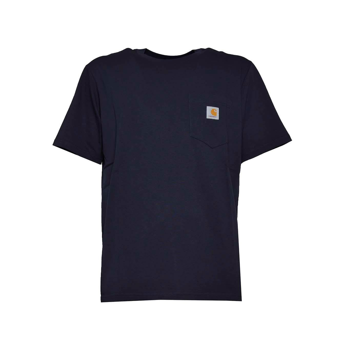 T-shirt Pocket in cotone blu navy Carhartt Wip