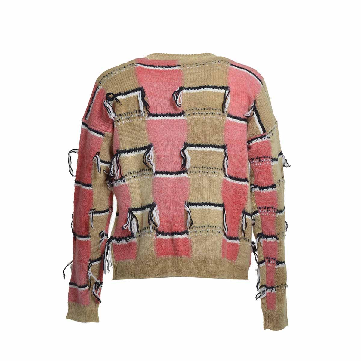 Pullover in misto mohair con motivo intarsiato multicolore Marni