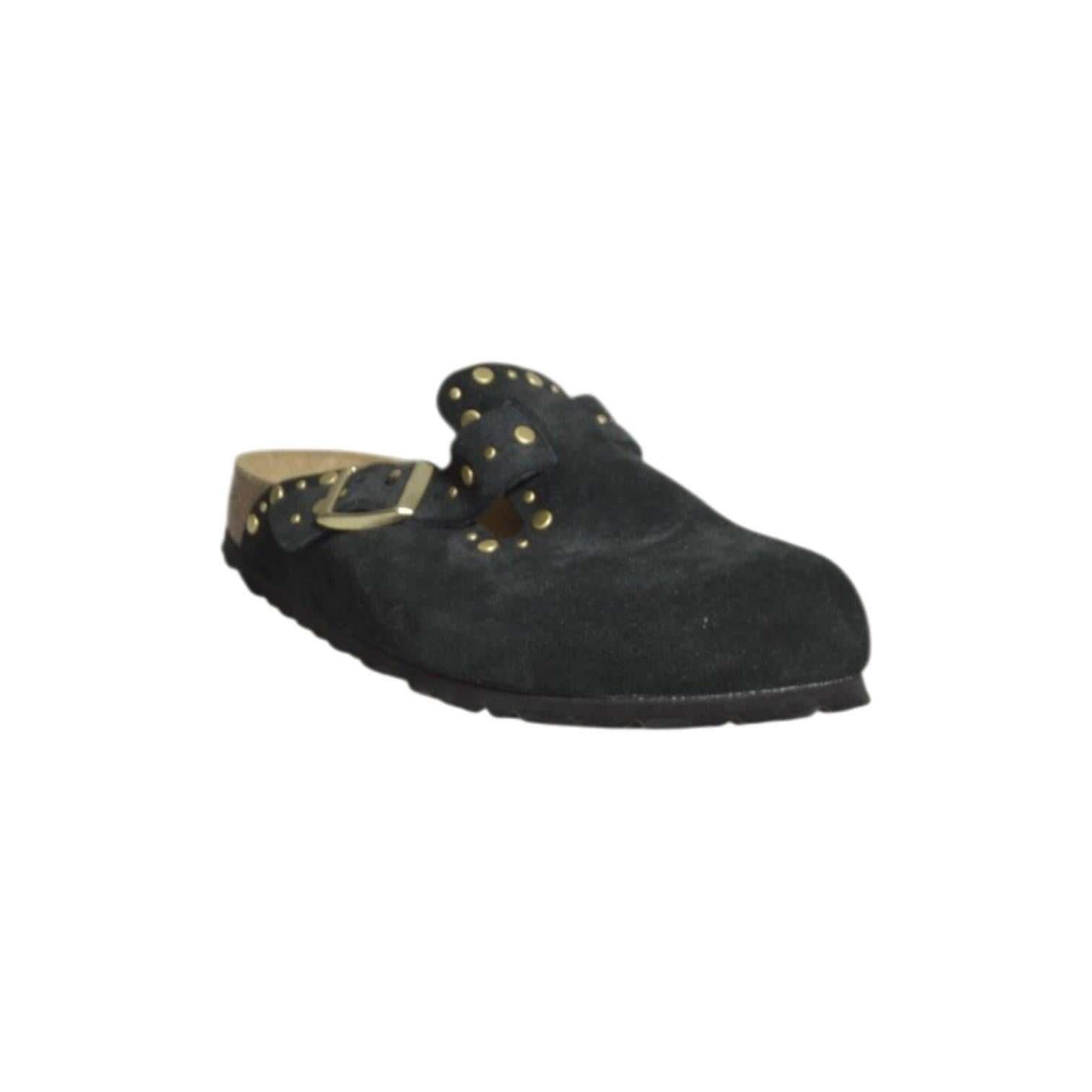 boston rivet black, suede leather calzata stretta