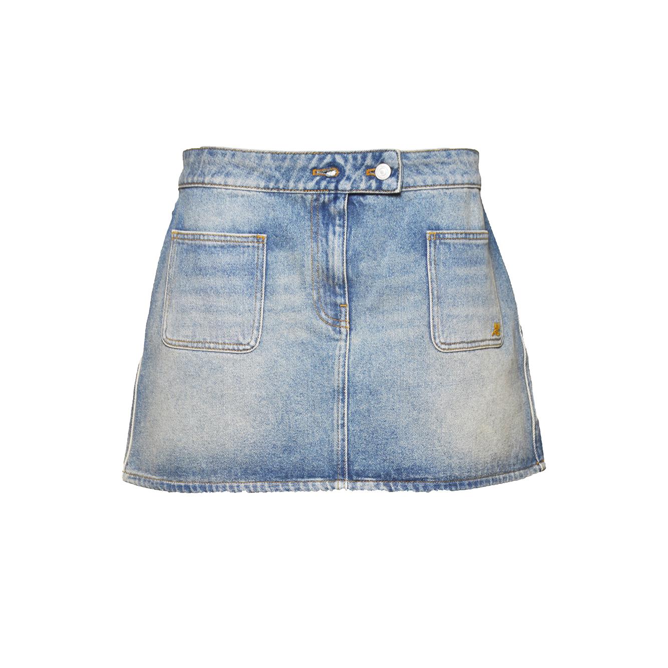 mini skirt signature denim