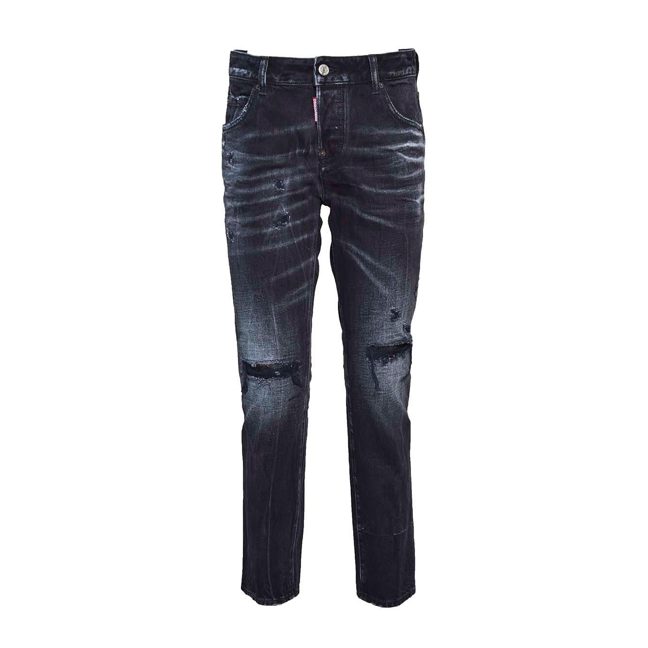 Jeans Cool Girl in cotone denim nero Dsquared2