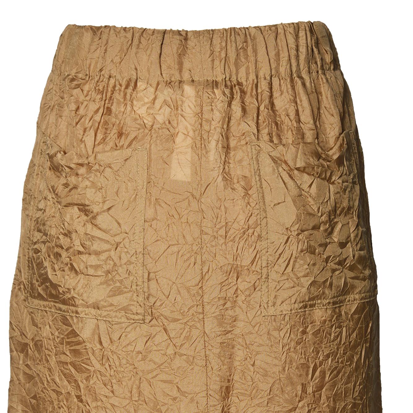 Gonna Aeroso1234 lunga in lana crushed cammello Max Mara