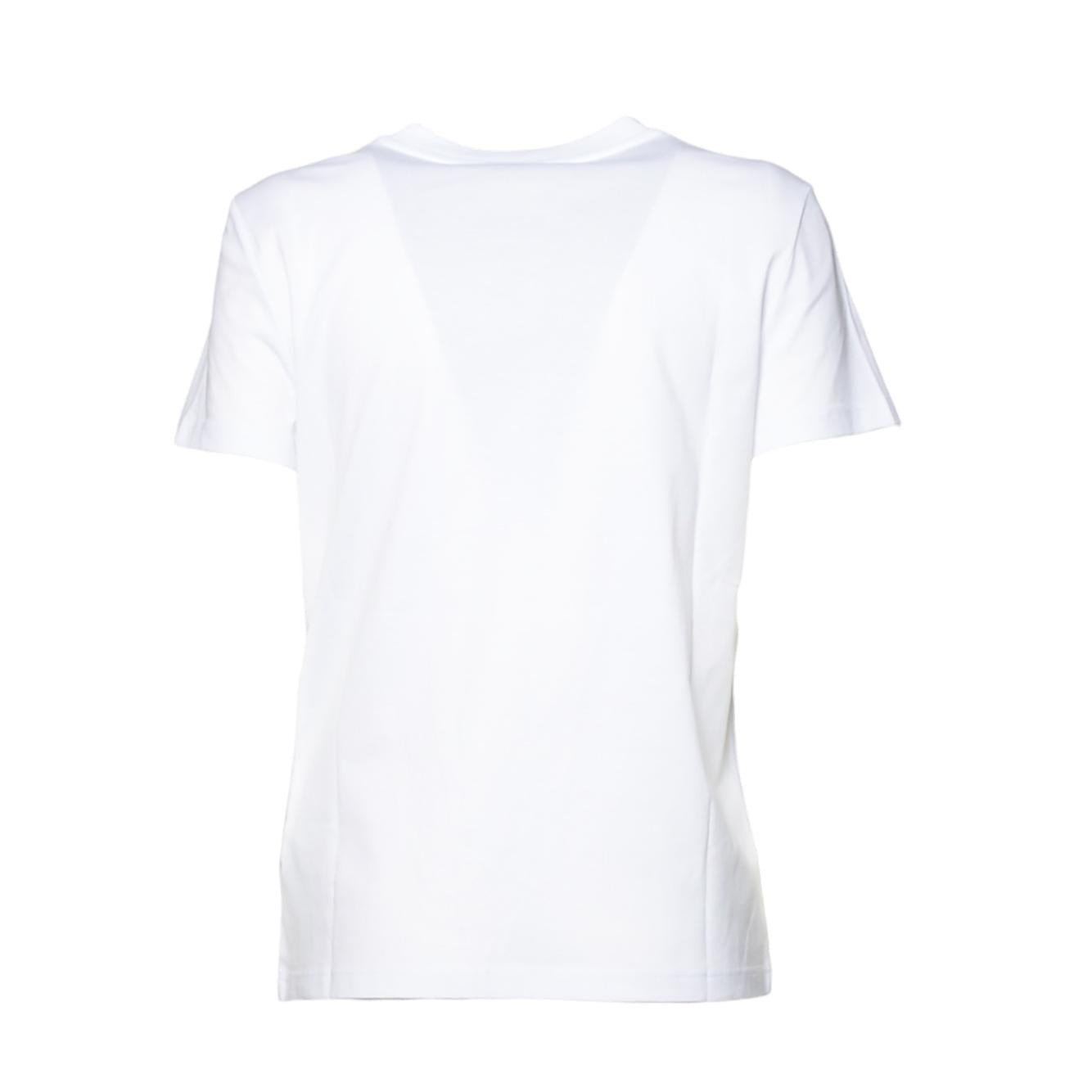 T-shirt Acacia in cotone bianco con ricamo sul taschino Max Mara