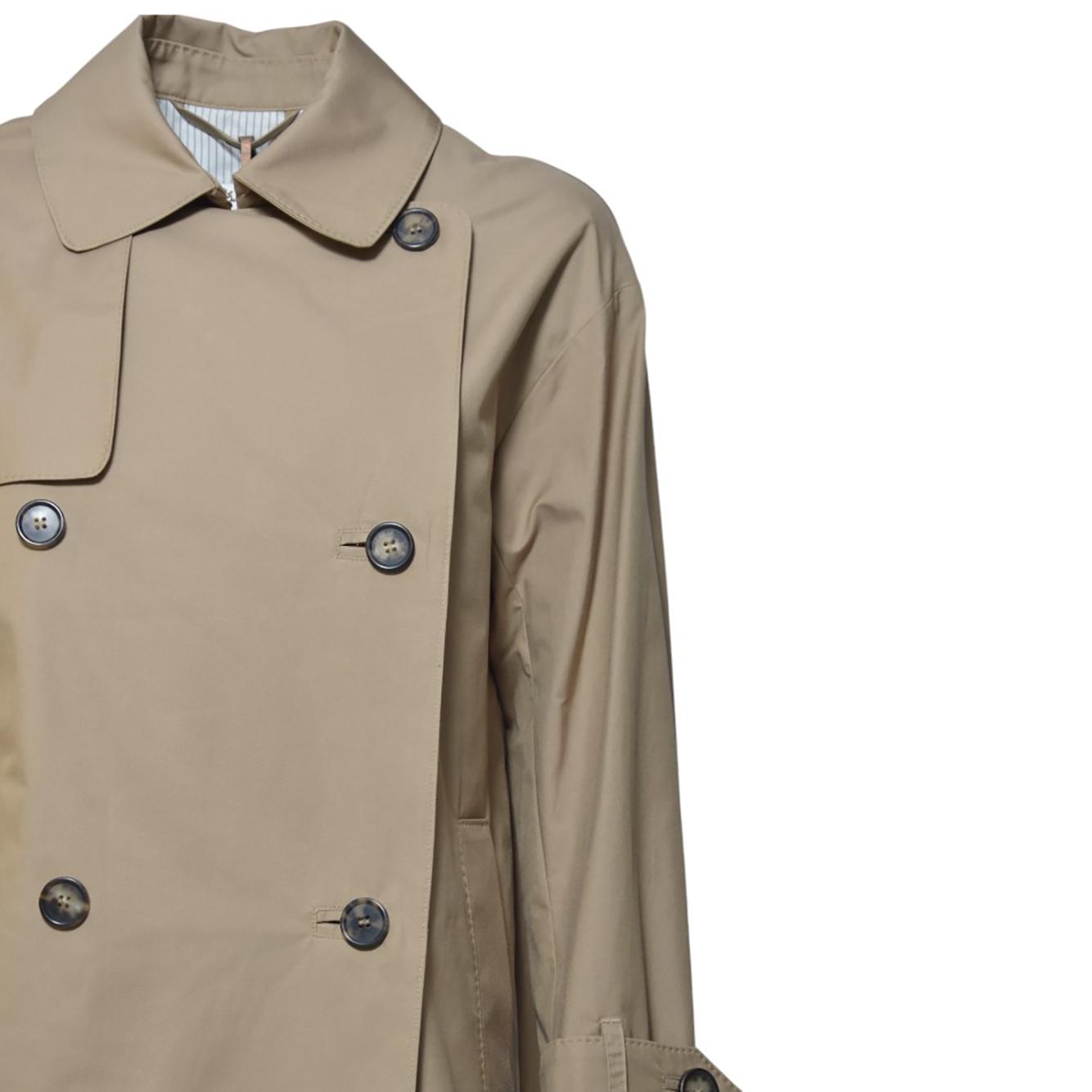 Trench Zeno in twill antigoccia beige scuro Max Mara The Cube