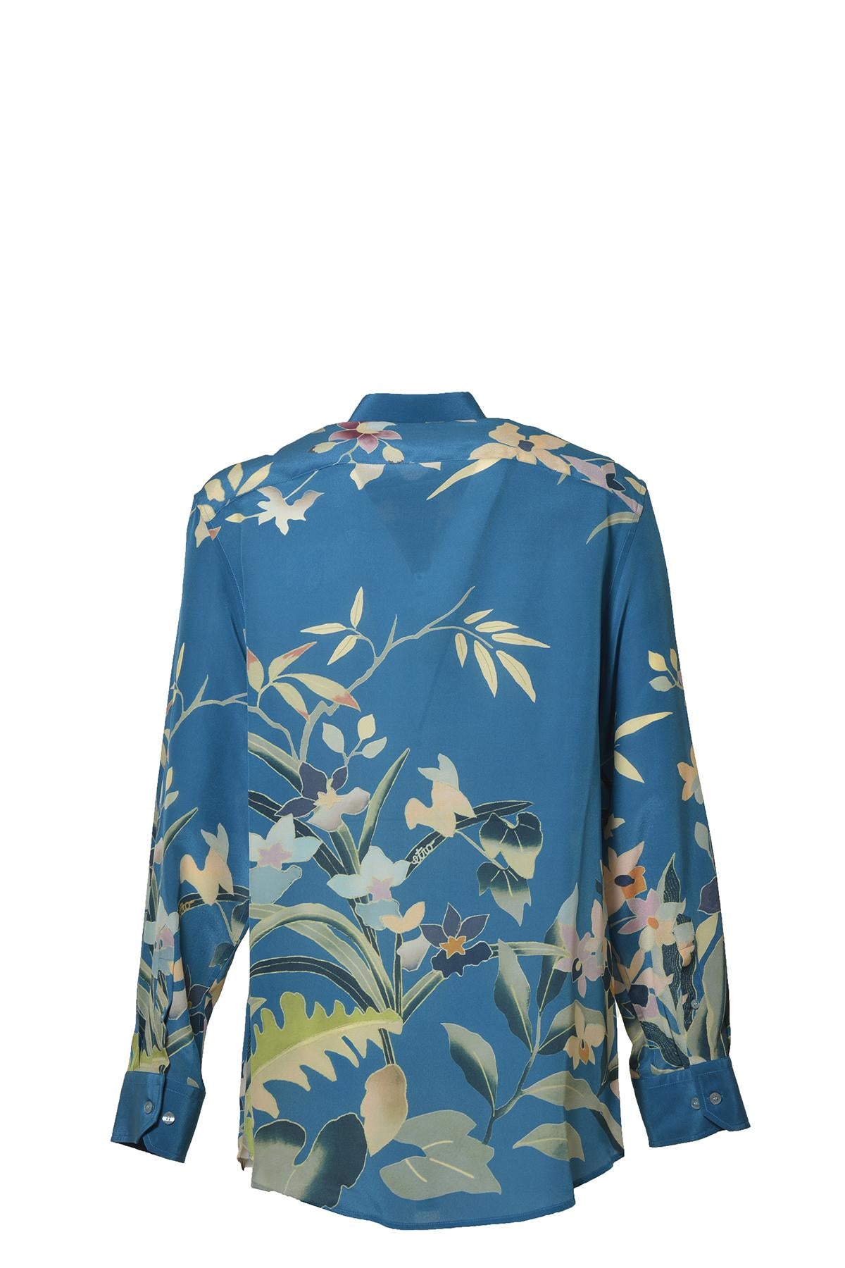 Camicia in seta pavone stampata Etro