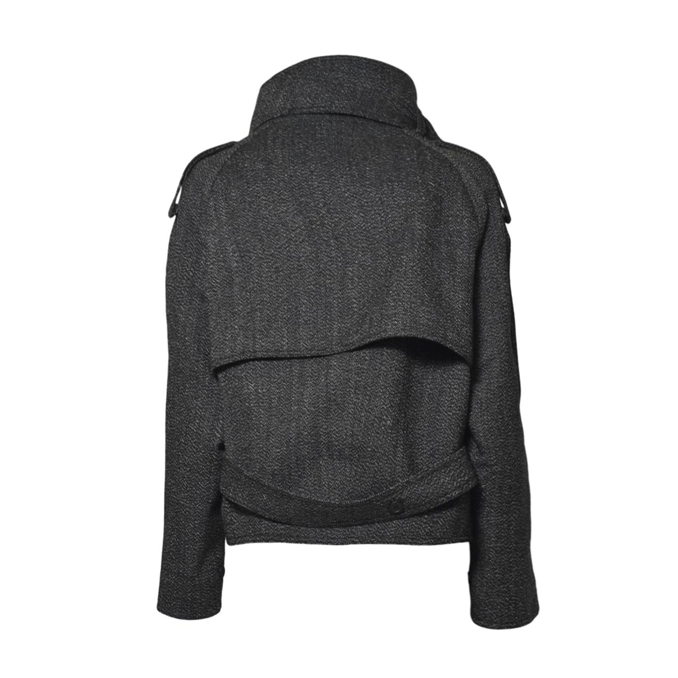 oblique caviar wool coat