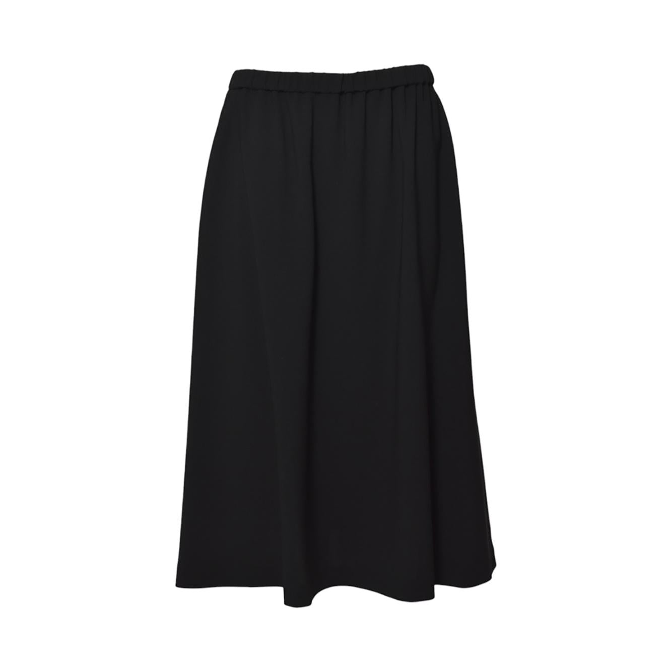 Gonna midi in crepe nero Aspesi
