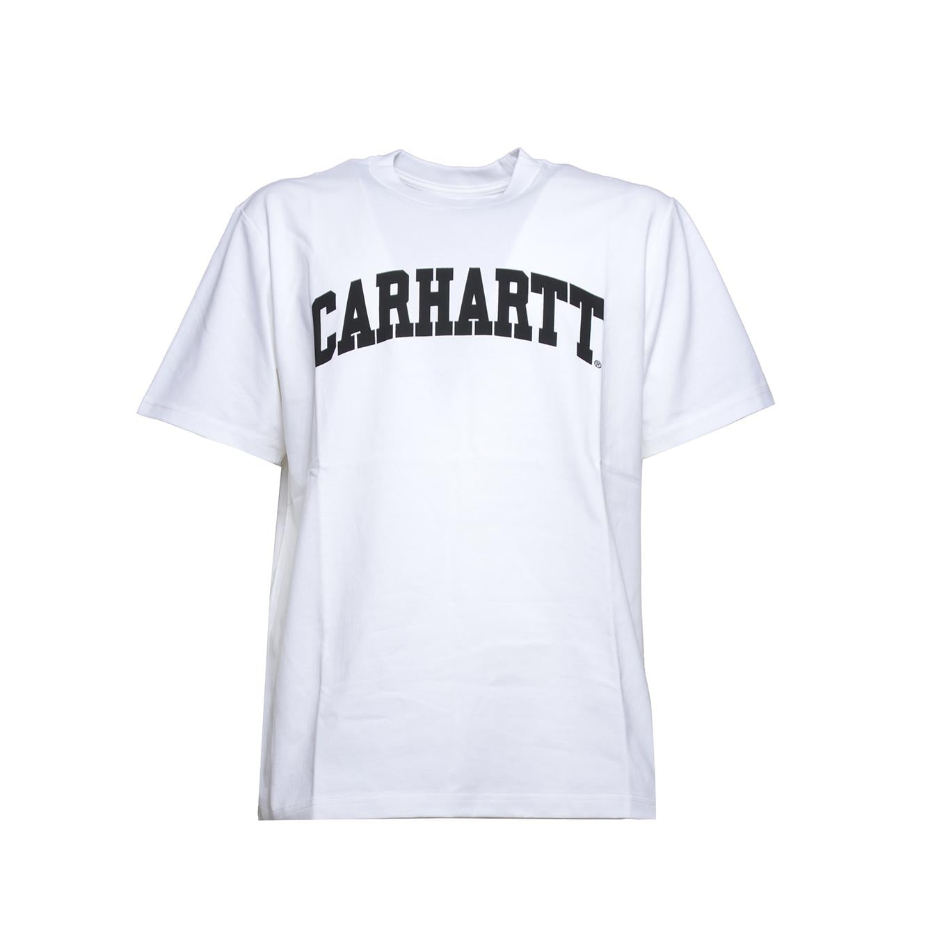 T-shirt University in cotone bianco con stampa logo Carhartt Wip