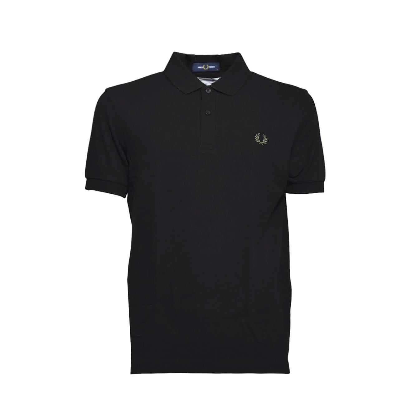 Polo in maglia di cotone nero Fred Perry x Comme des Garçons Shirt
