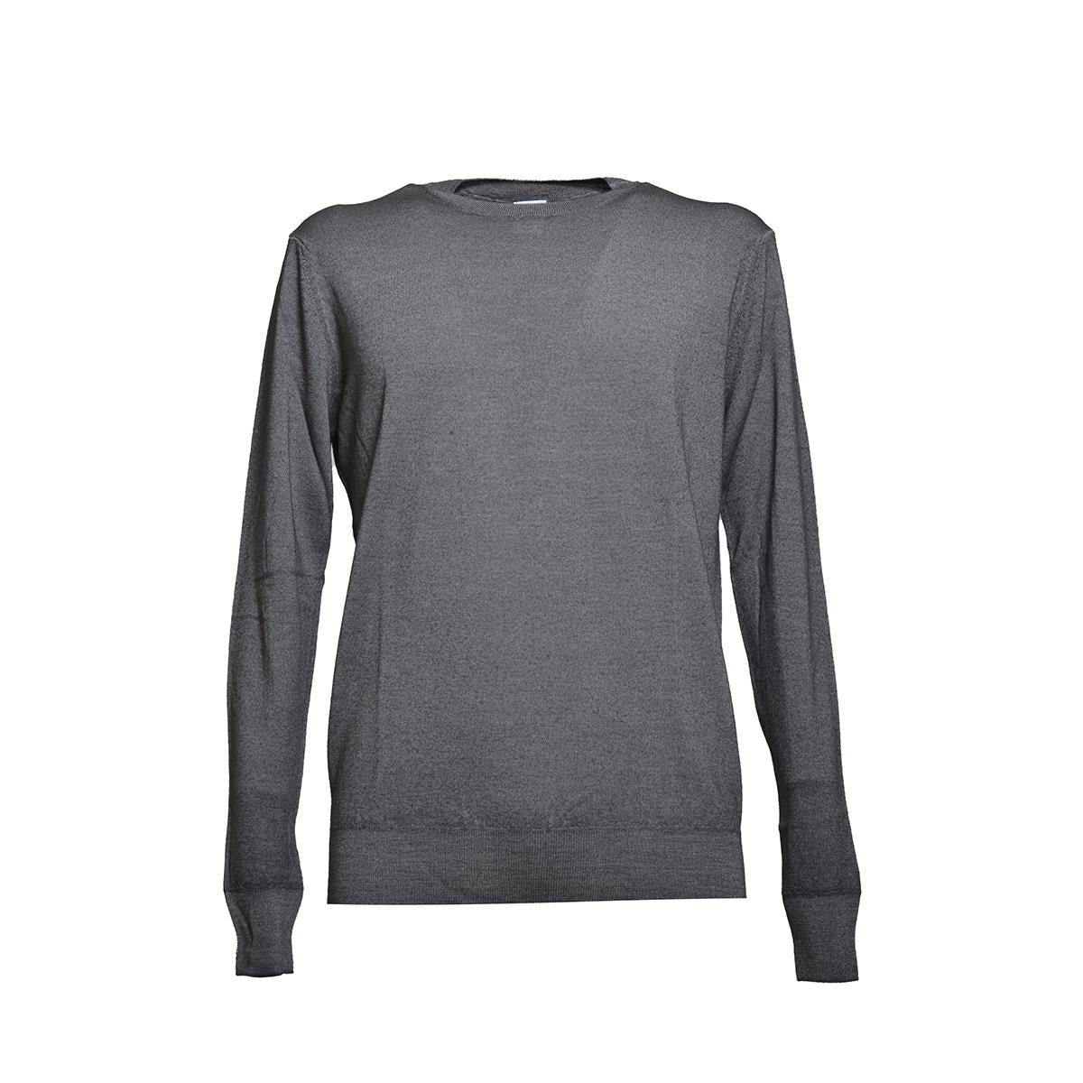 Pullover girocollo in lana antracite Aspesi