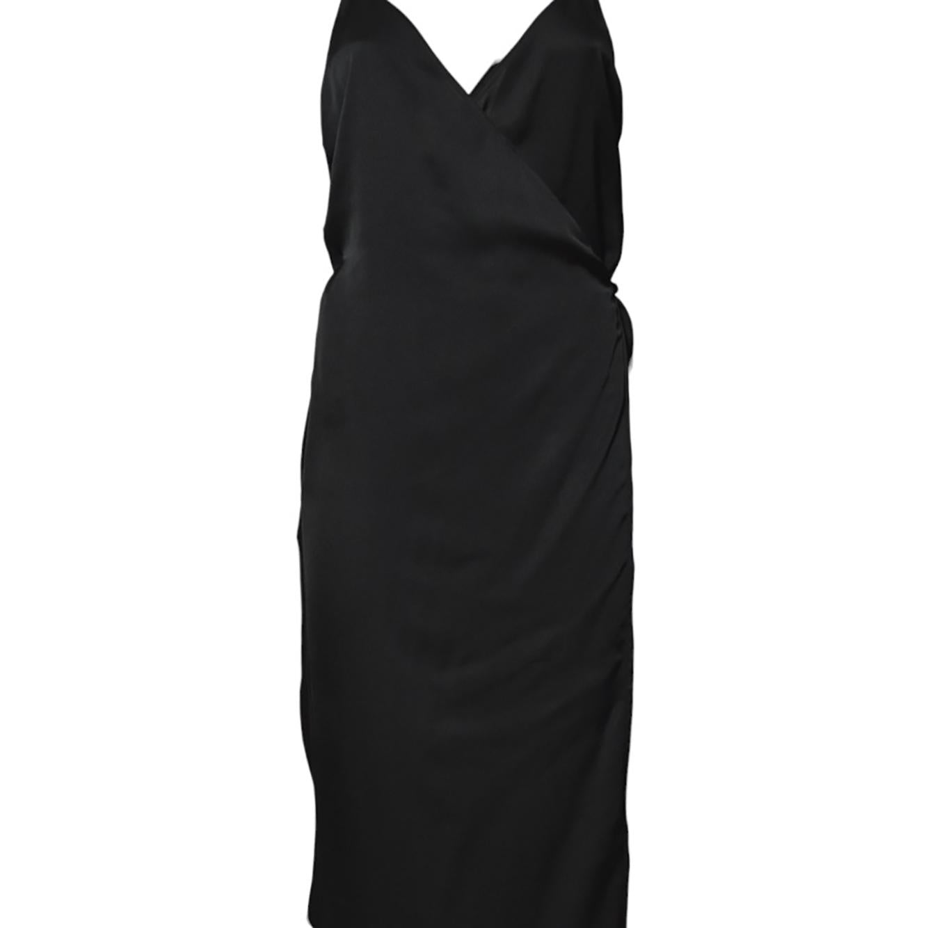 Abito The Donna Satin in raso nero Nineminutes