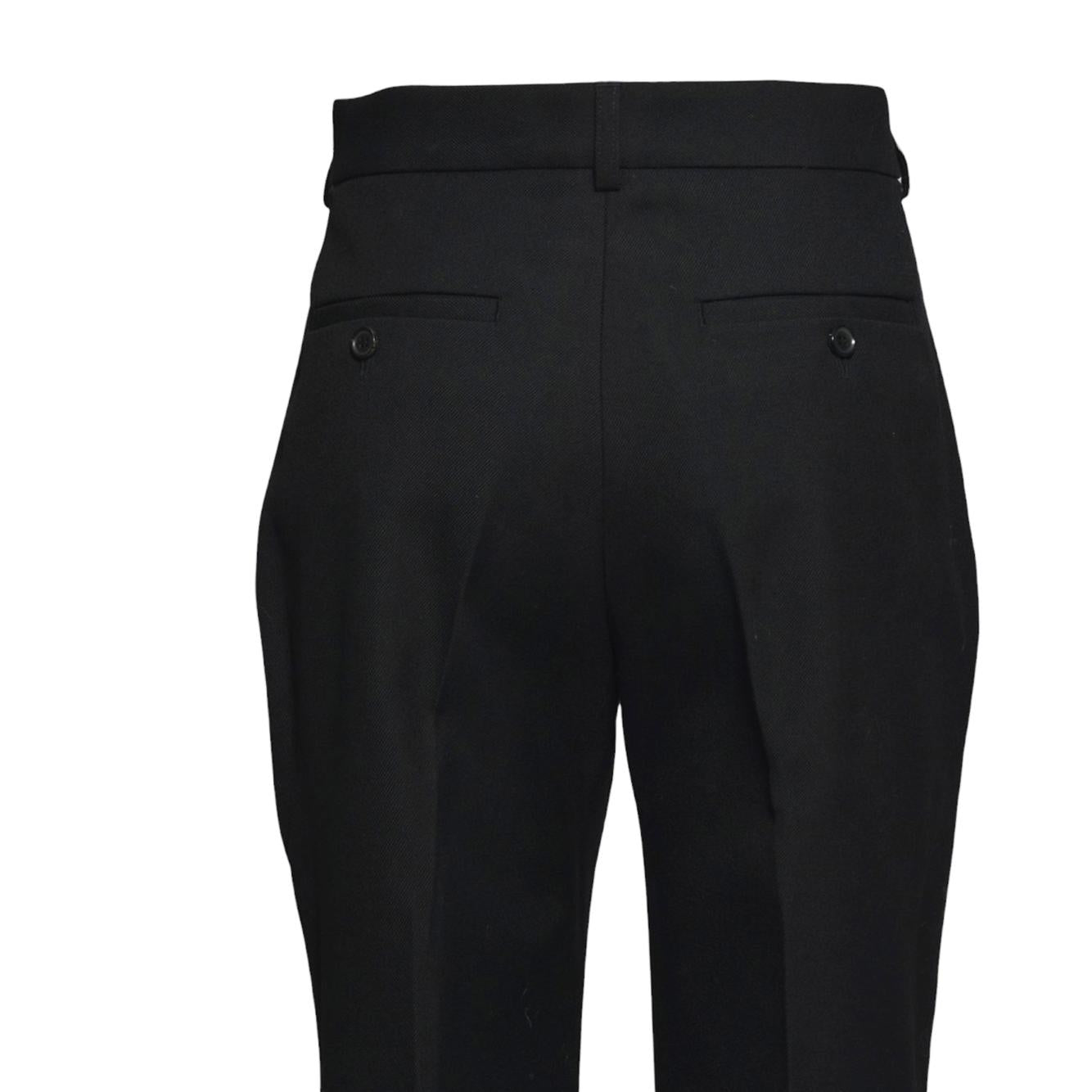 Pantalone svasato in lana nera Bally