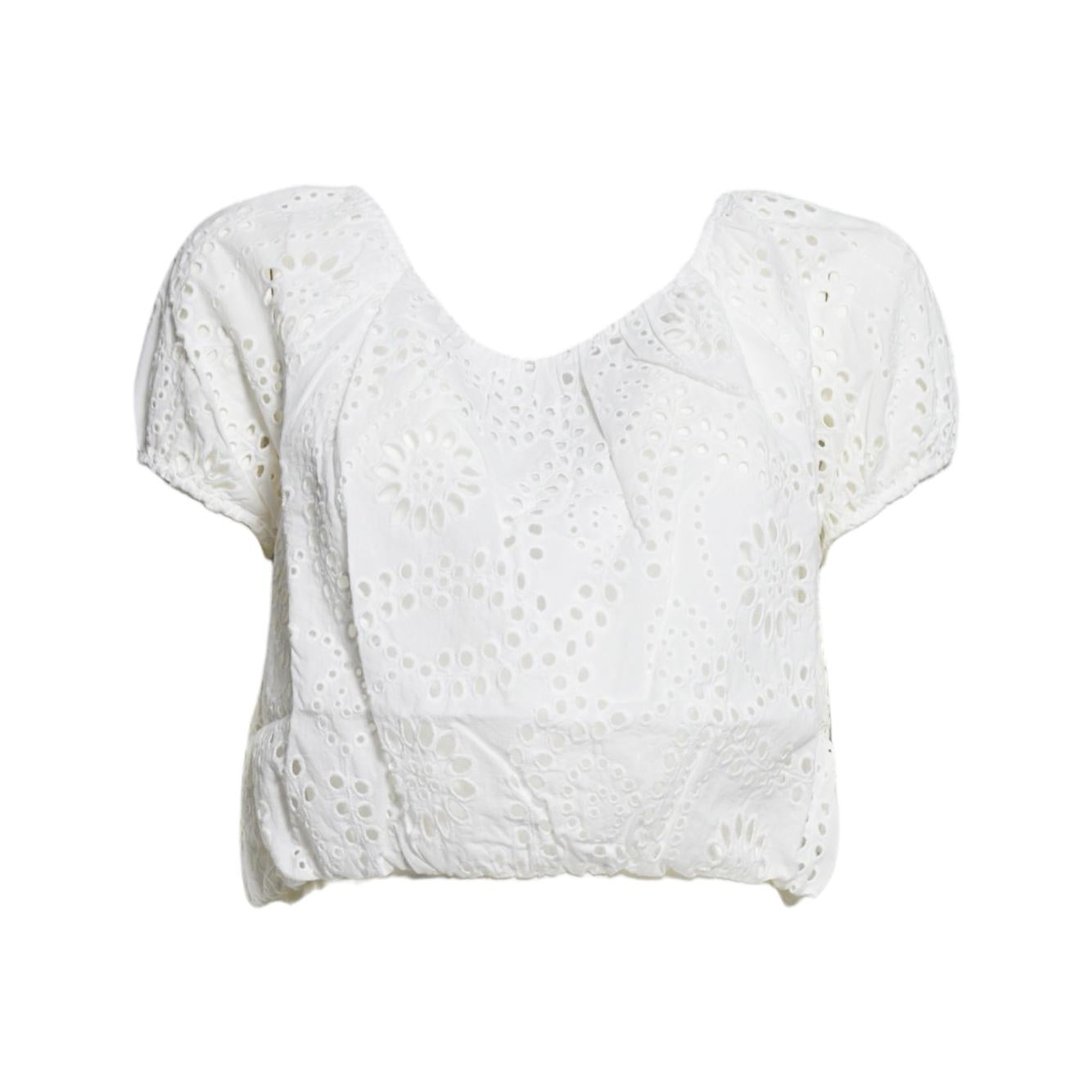 giada jr girl top with short sleeves sangallo