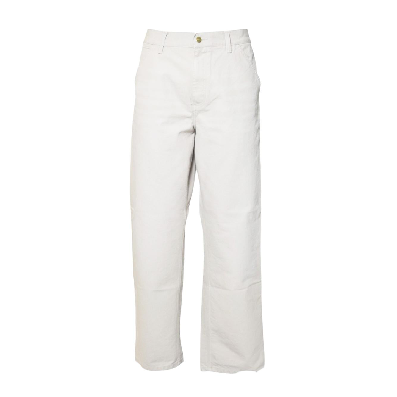 Pantalone Single Knee in tela beige Carhartt Wip