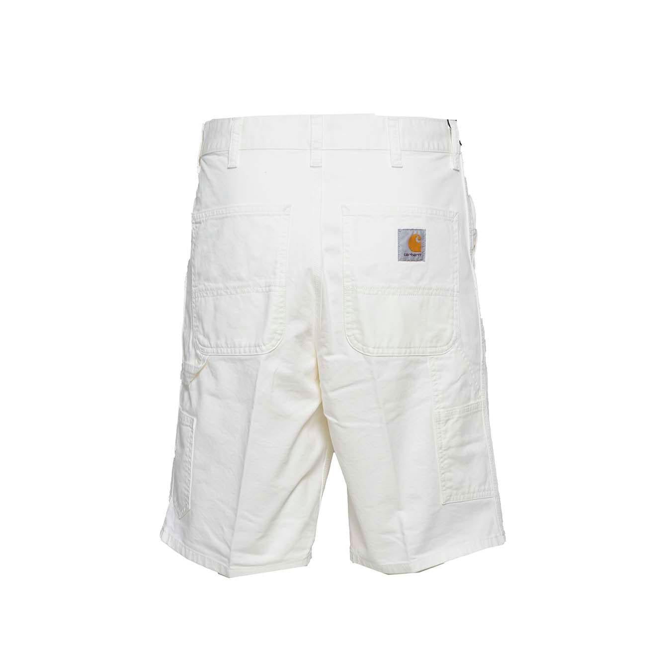 Bermuda Single Knee in cotone bianco Carhartt Wip