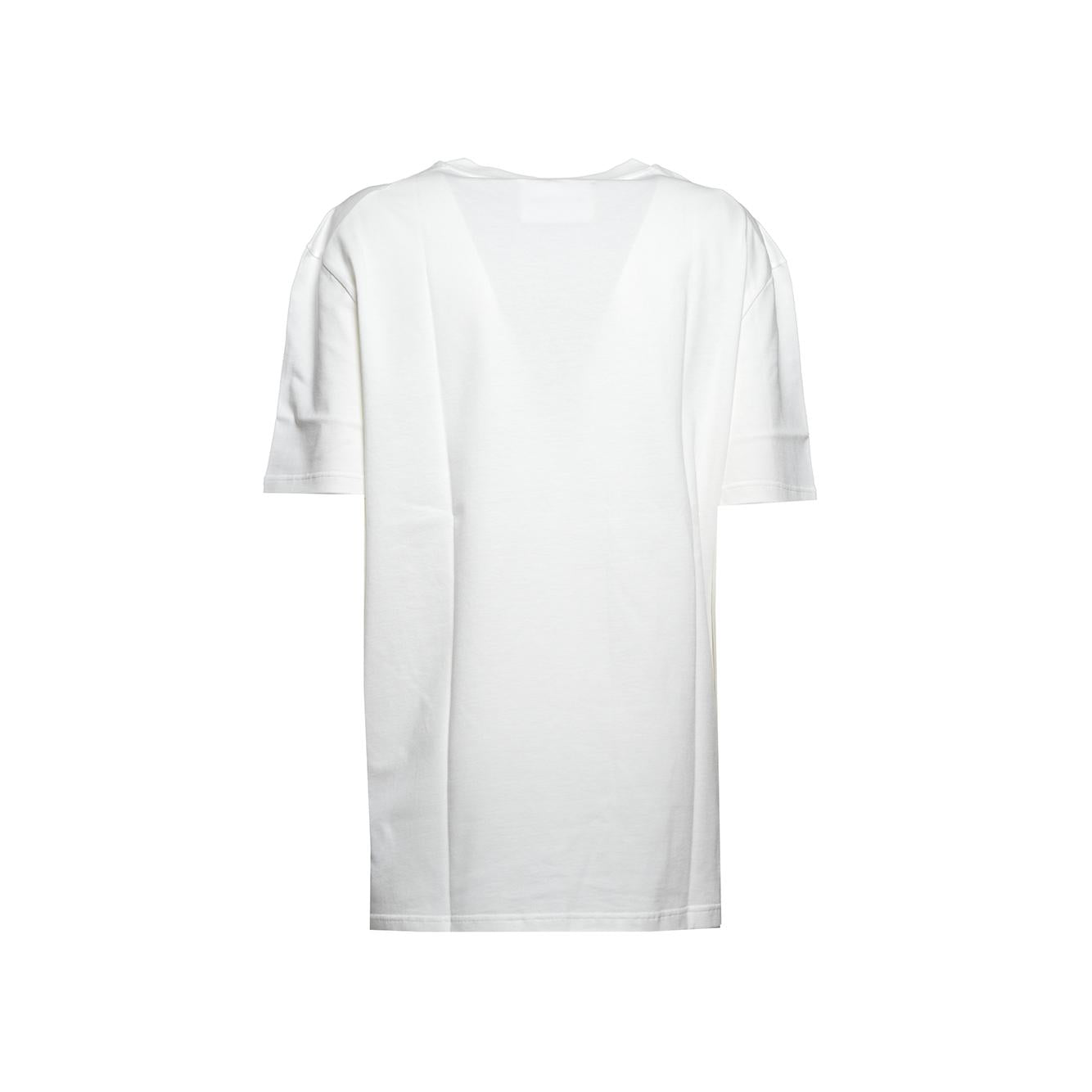 T-shirt maniche corte in cotone bianco e logo Jil Sander+