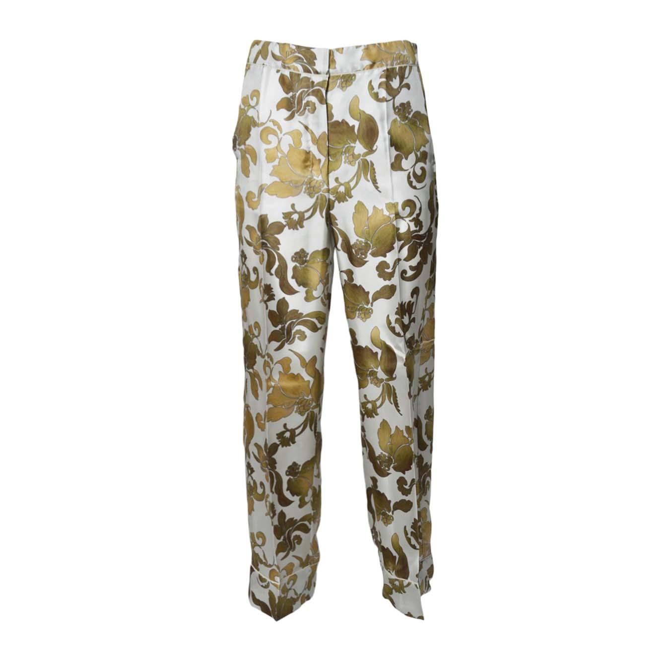 Pantalone Leda in seta stampata oro 'S Max Mara