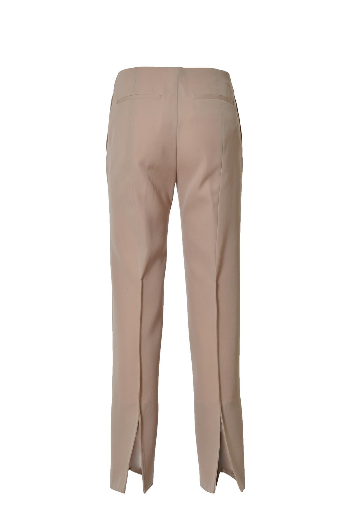 Pantalone dritto in cotone beige Jil Sander