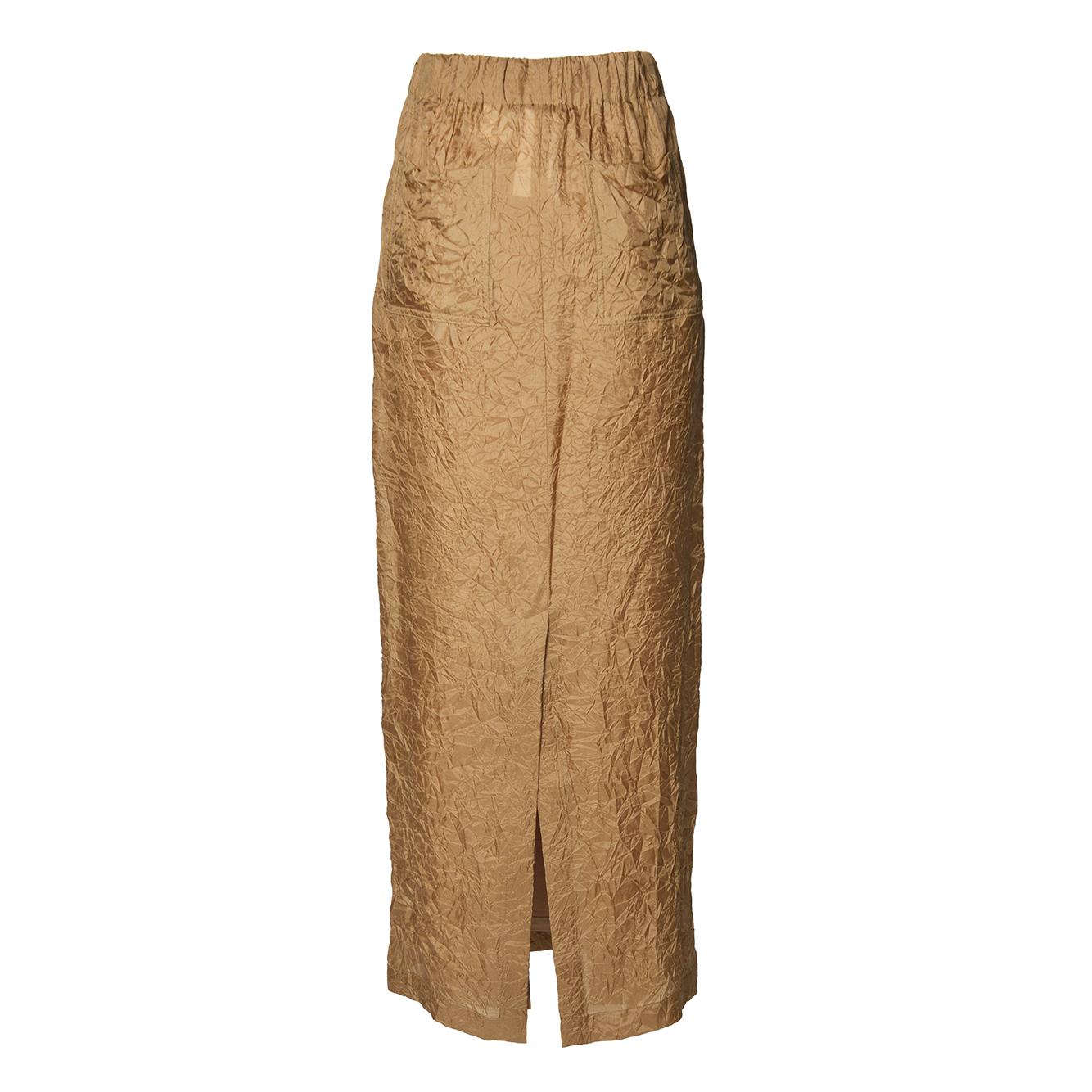 Gonna Aeroso1234 lunga in lana crushed cammello Max Mara
