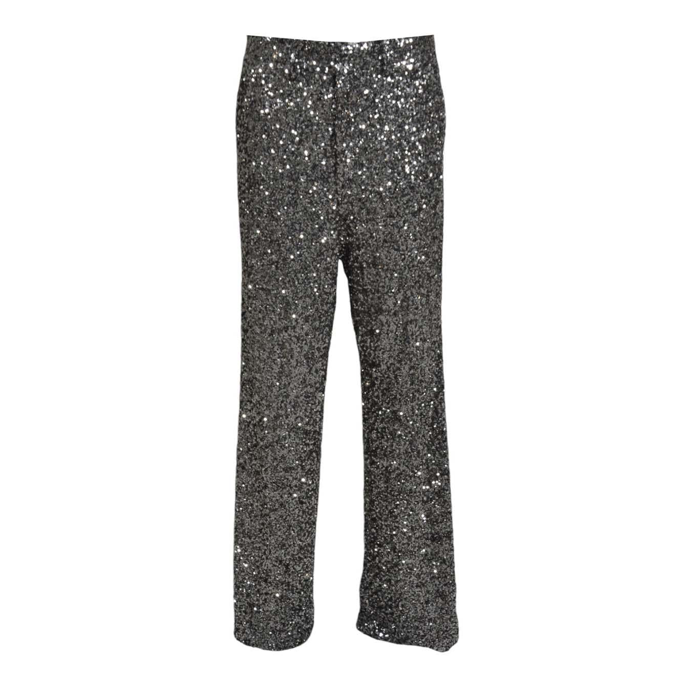 Pantaloni Submarine in paillettes argento Nineminutes