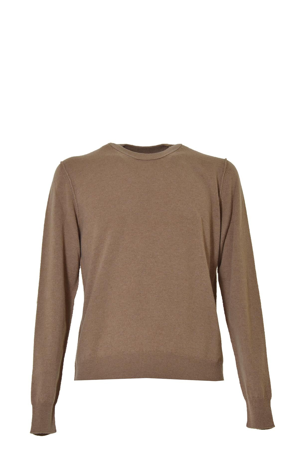 Pullover girocollo in cashmere cammello Maison Margiela