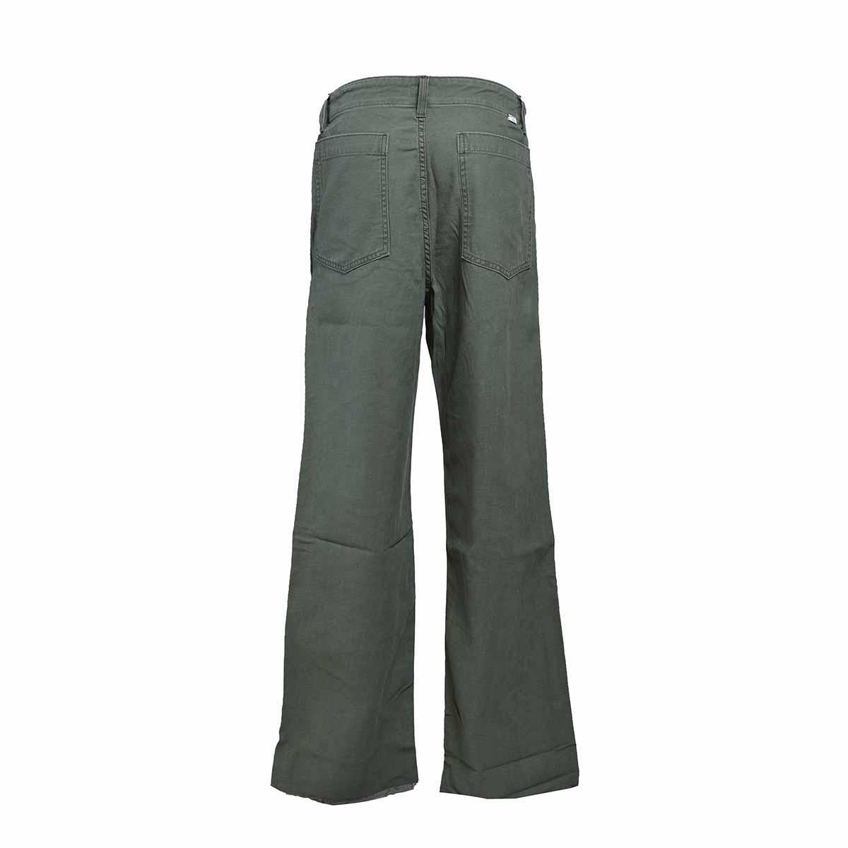 Jeans The Major Sneak Fray in cotone verde Mother Women