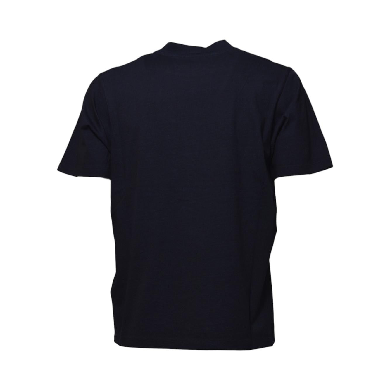 T-shirt Logo Jersey in cotone blu C.P. Company