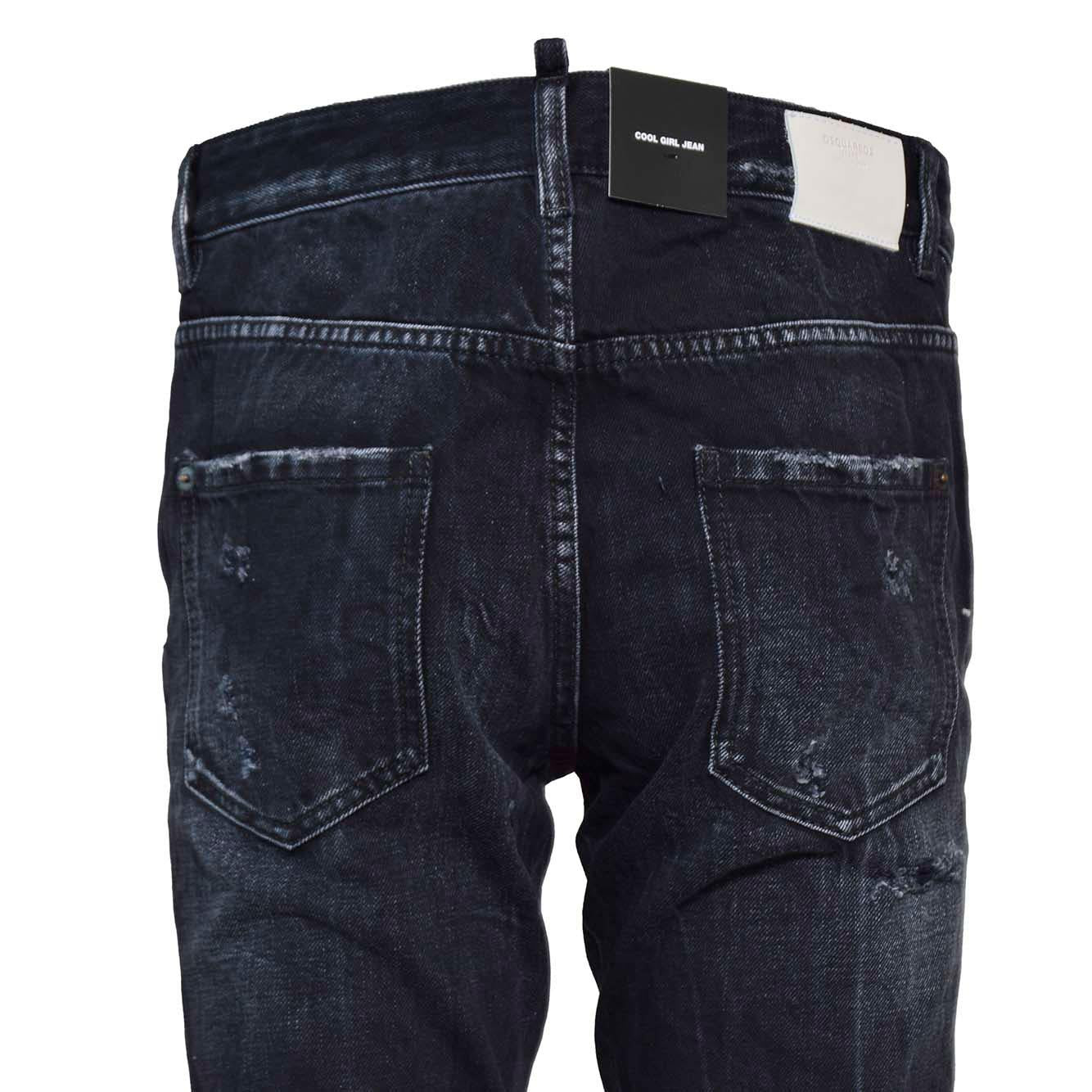 Jeans Cool Girl in cotone denim nero Dsquared2