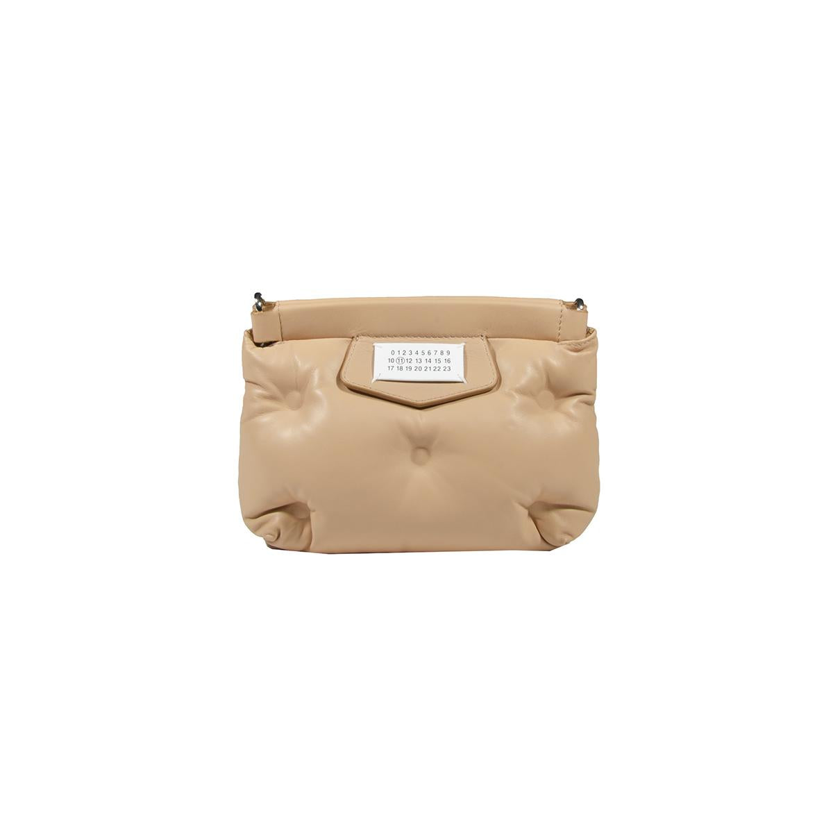 Borsa Glam Slam red carpet padded mini nude Maison Margiela