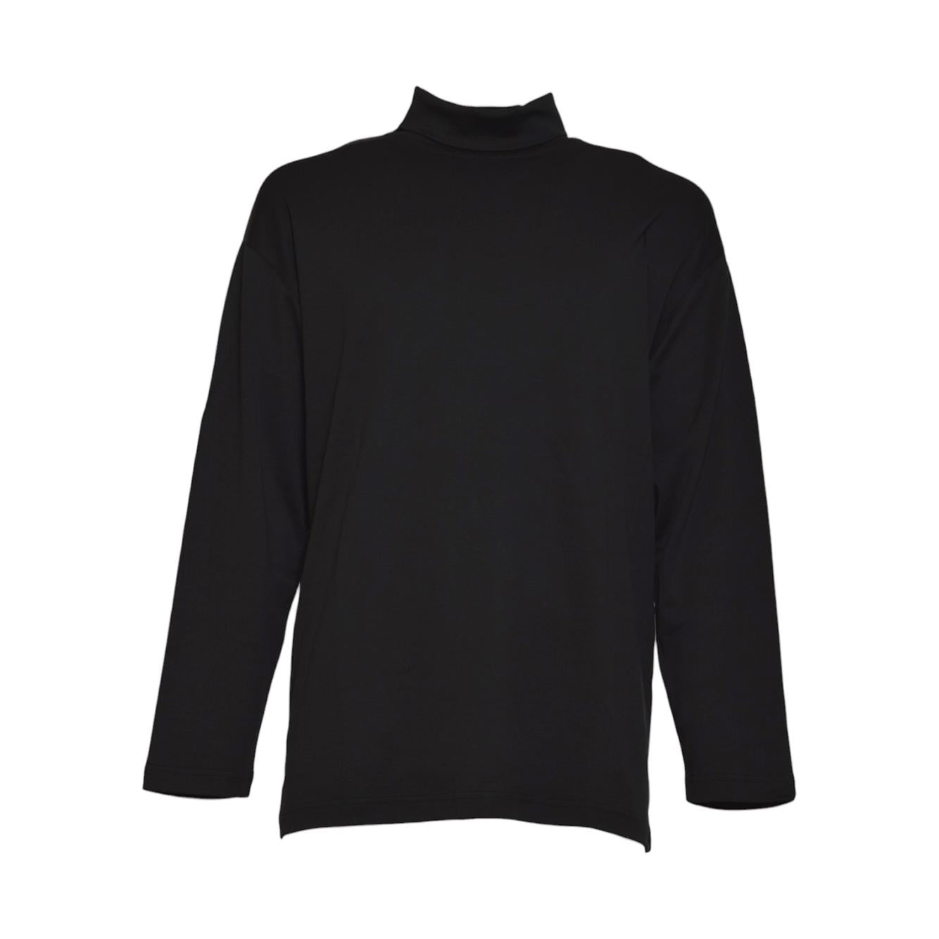 relaxed mock neck t-shirt