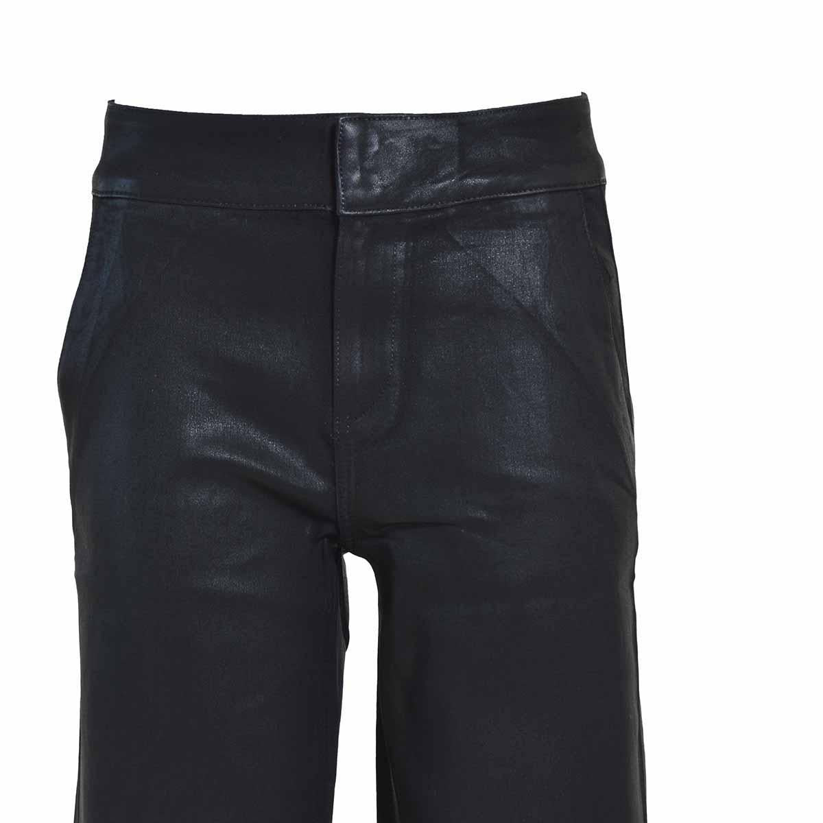 Jeans culotte Nellie spalmato Luxe Coating nero Paige