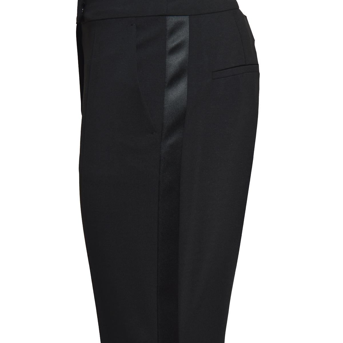 Pantalone Rino in lana vergine e mohair nero Max Mara