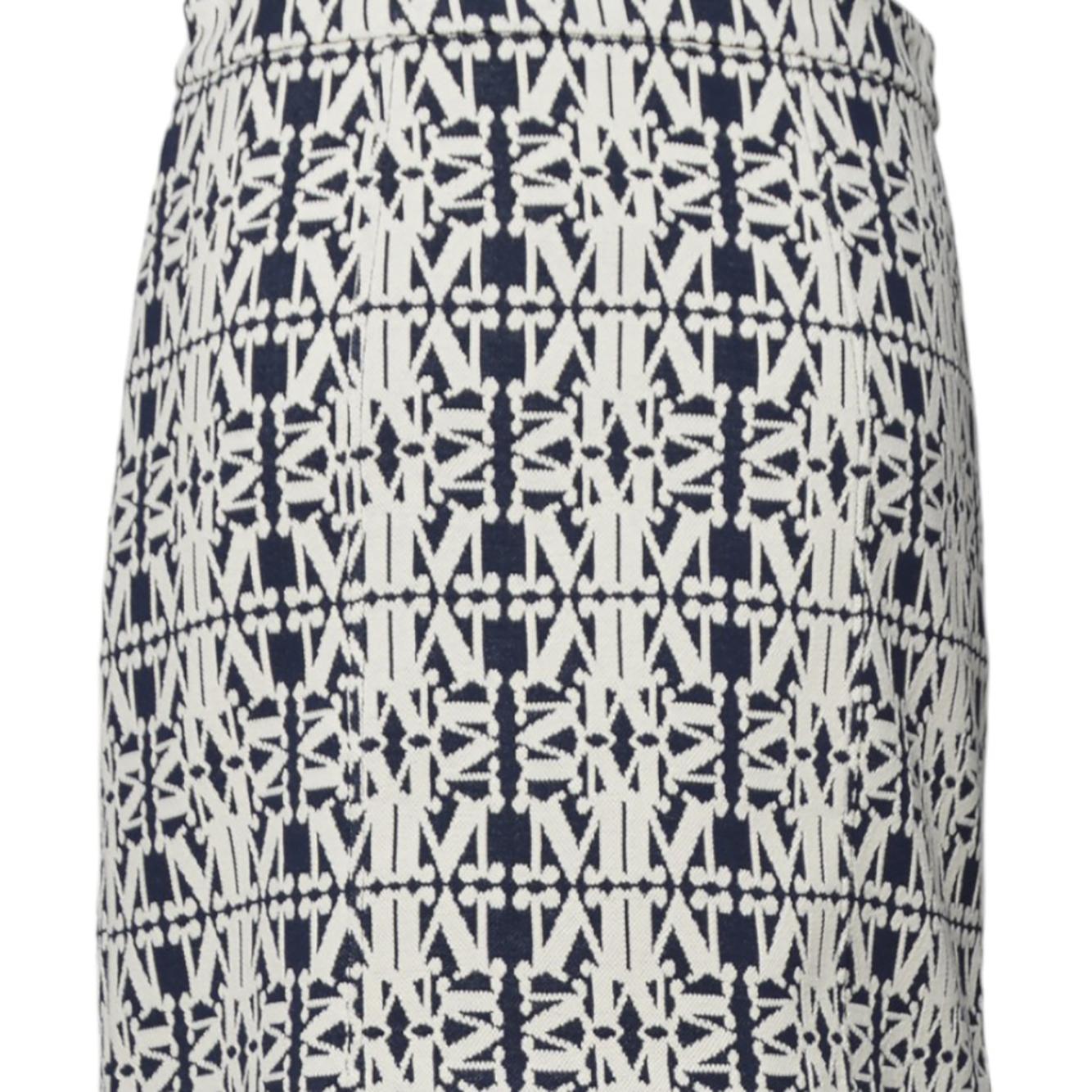 Minigonna Riber in jacquard bianco e nero Max Mara