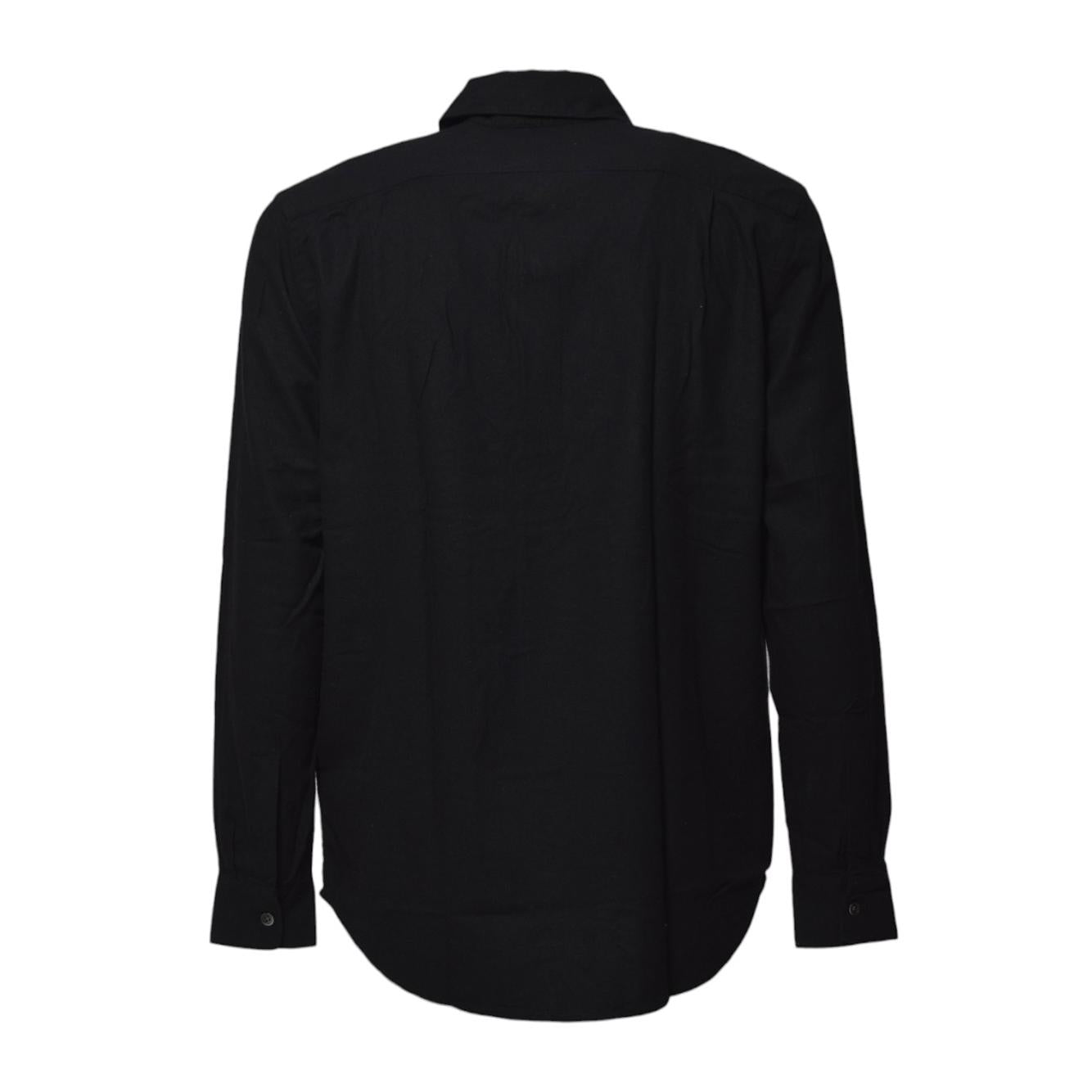 classic shirt black silk