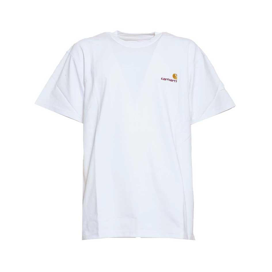 T-shirt American Script bianco con logo Carhartt