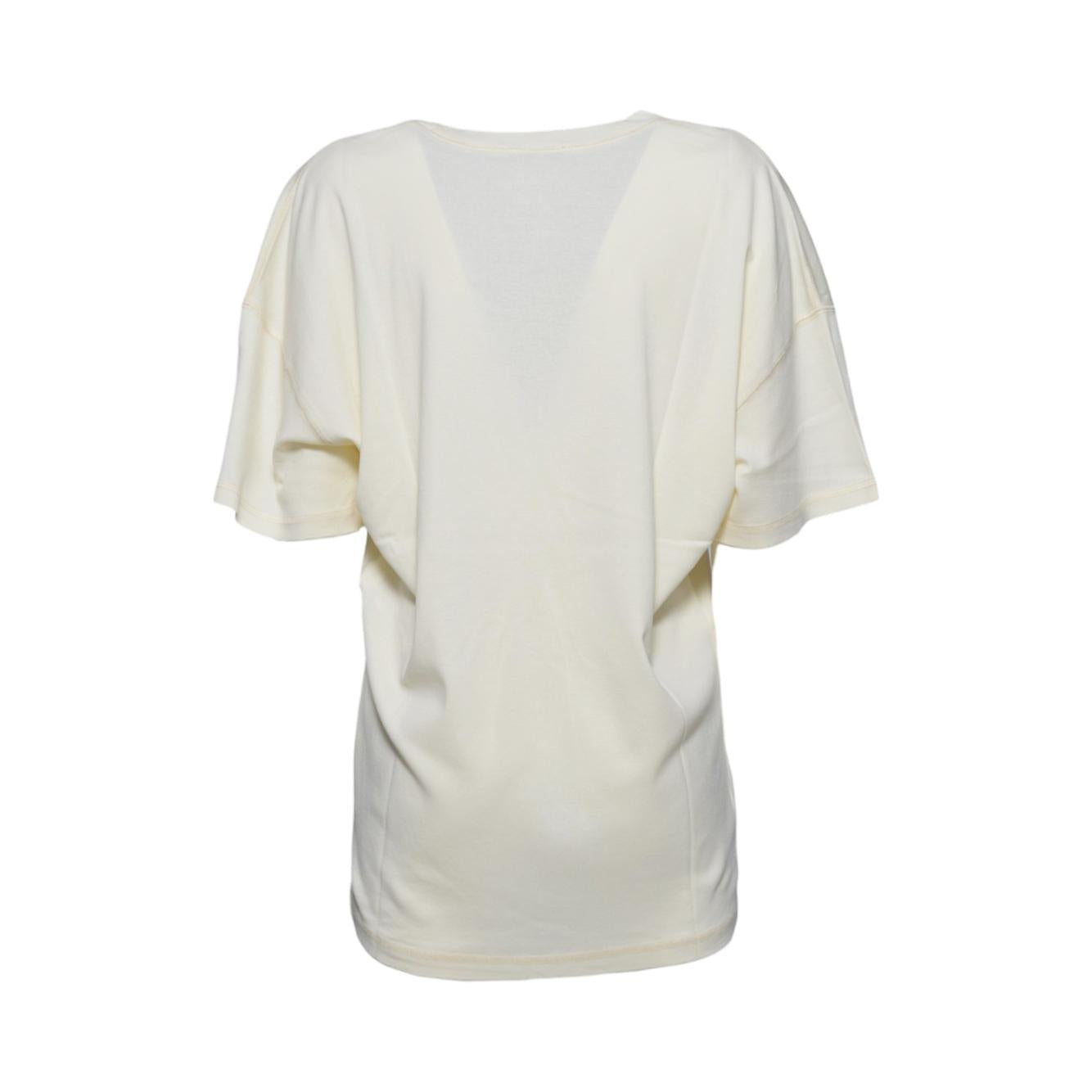 T-shirt in cotone jersey panna Lemaire