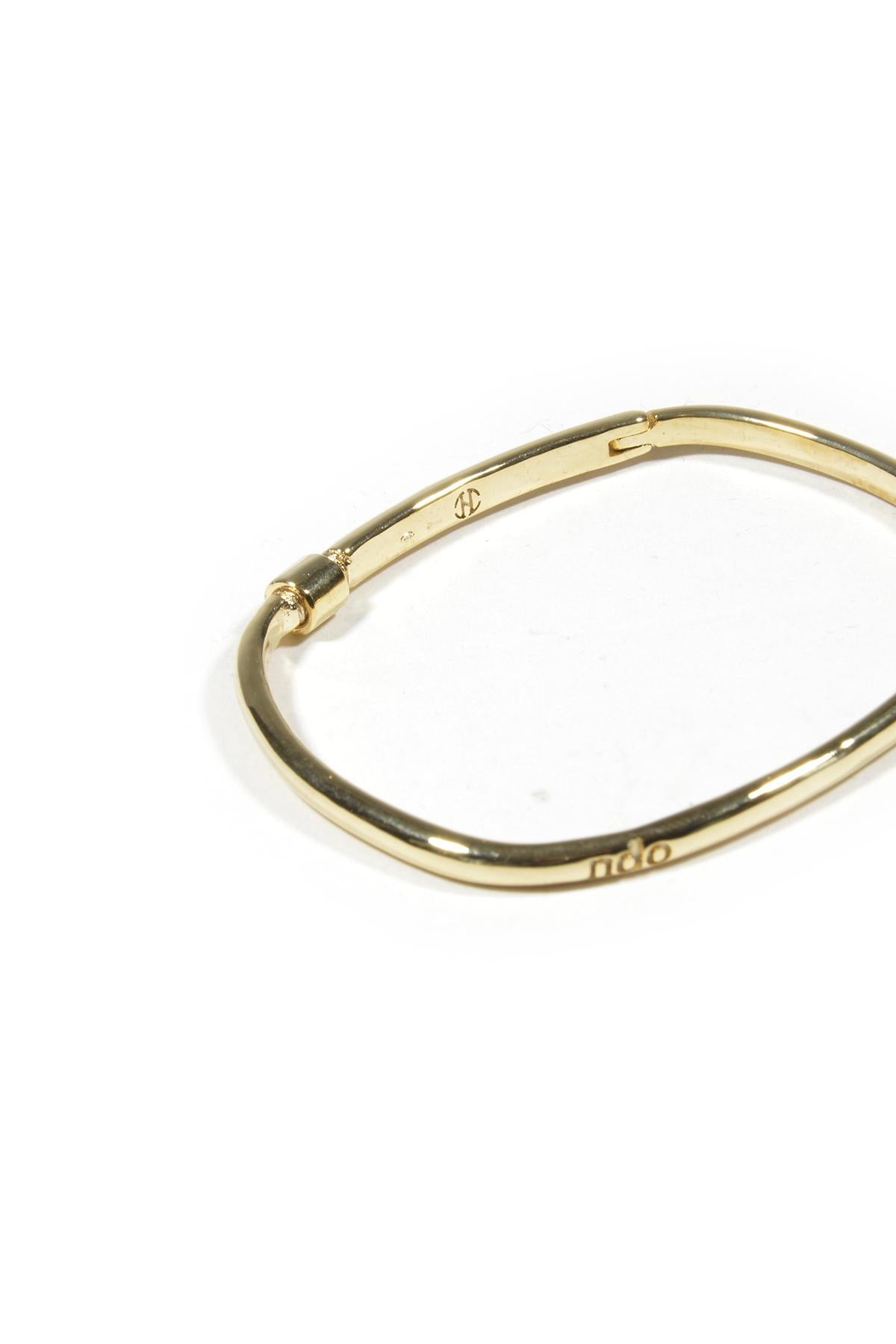 Bracciale squadrato in argento placcato oro NDO Lab