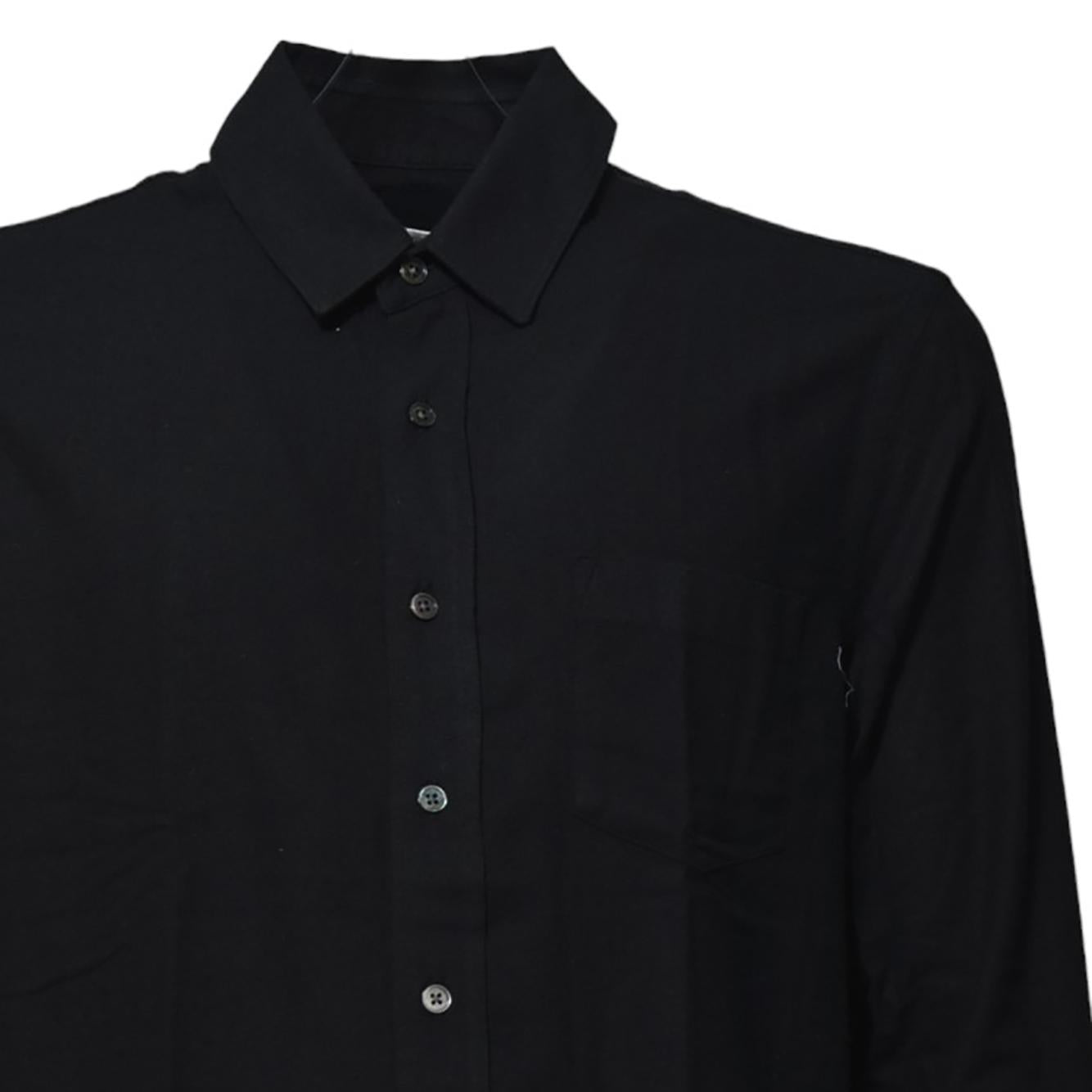 classic shirt black silk
