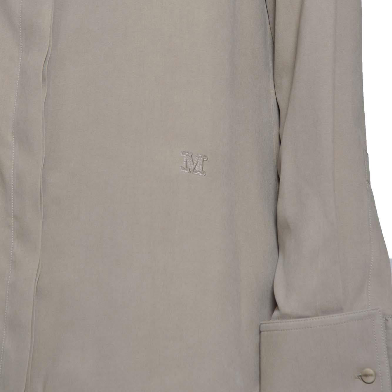 Camicia Candia classica in tela di seta tortora Max Mara
