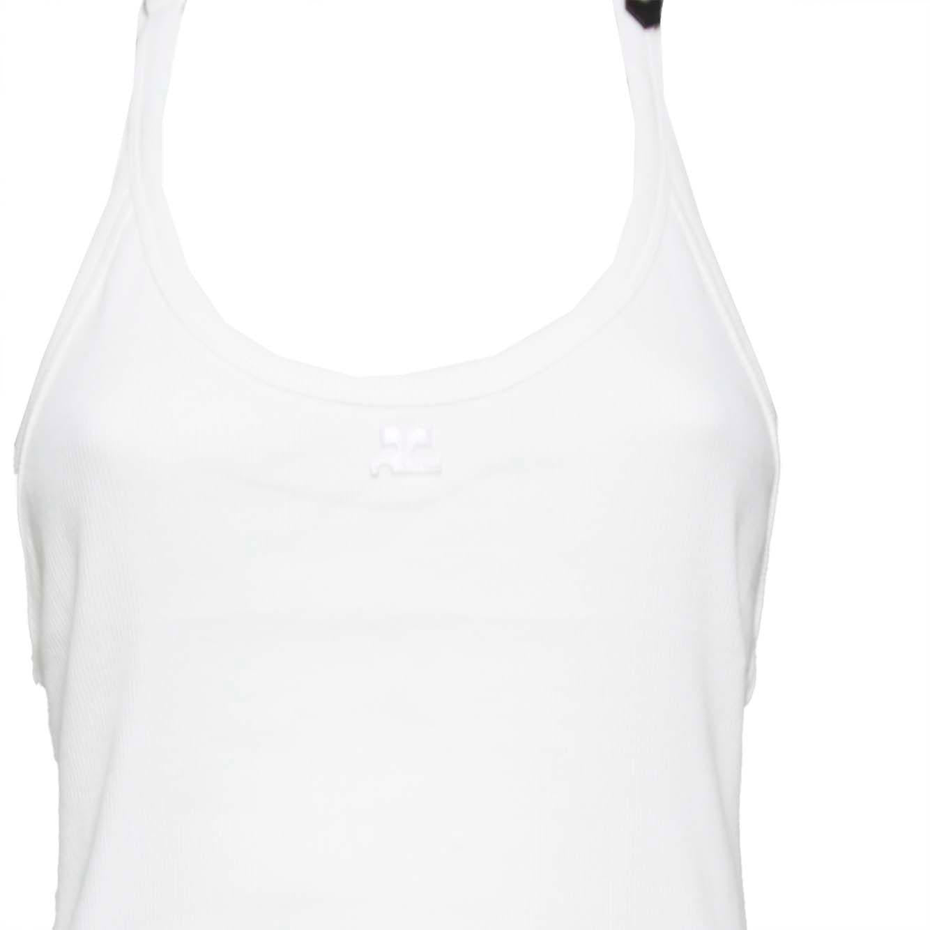 Abito corto Holistic Buckle 90's in cotone bianco Courregès