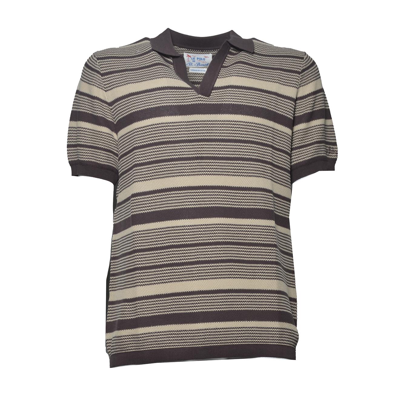 sloan stripes honeycomb polo shirt cotton short sleeves