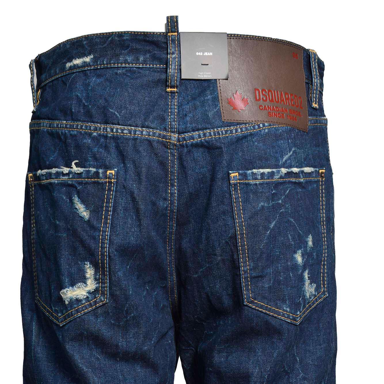 Jeans 642 in denim blu scuro Dsquared2