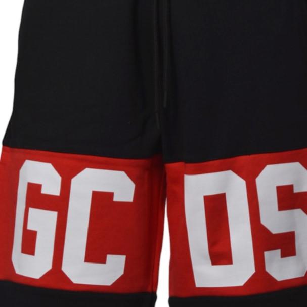 Bermuda Band Logo in cotone nero GCDS